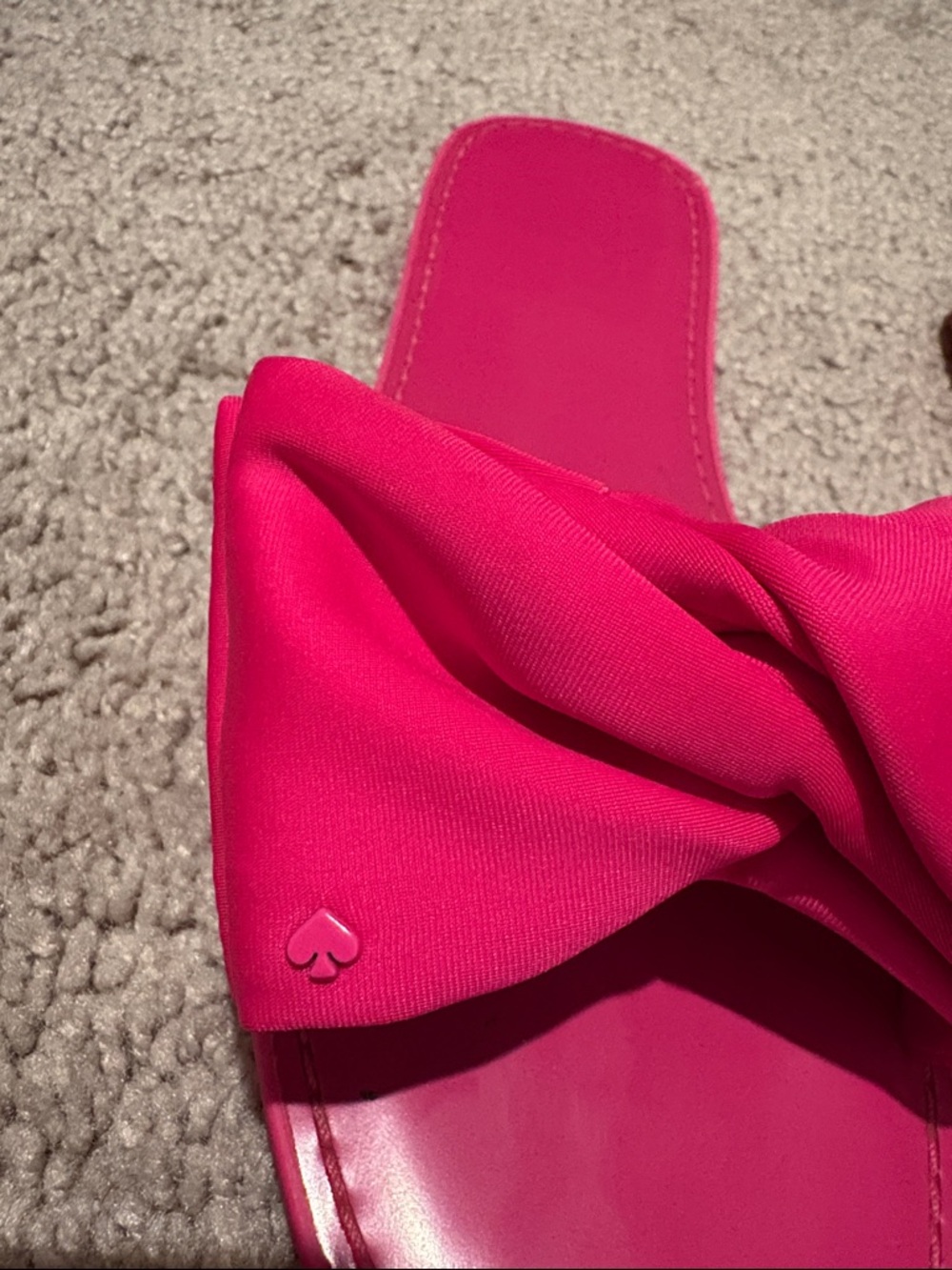 kate spade Hot Pink Bow Slide Sandals - Picture 3 of 3